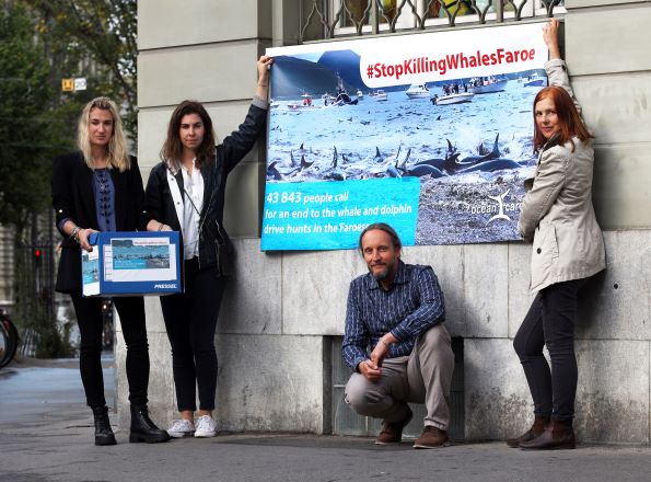 Petitionsübergabe Färöer Treibjagd