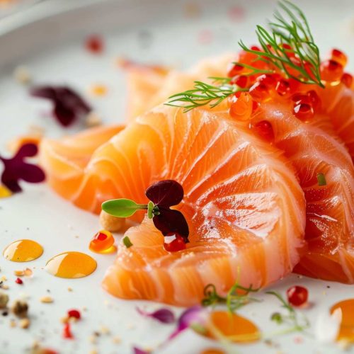 Lachs Sashimi Gericht Lachs Sashimi Gericht